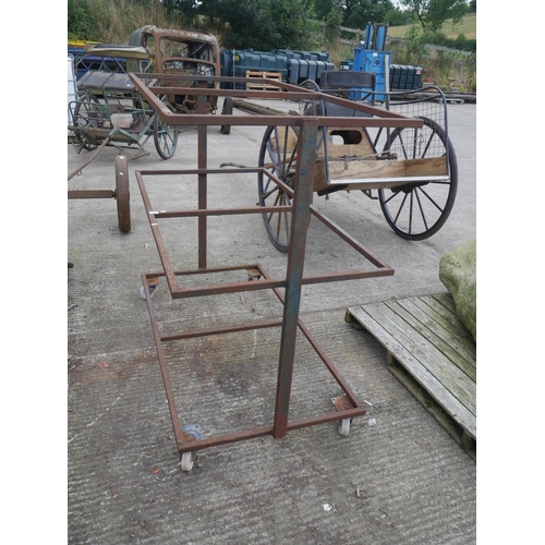 34 - METAL TROLLEY FRAME