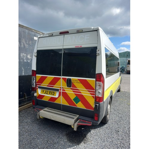 221 - PEUGEOT BOXER 435 L3 H2 HDI - 2.2 DIESEL - MOTd TO 18/12/2024 - DATE OF REG AUG 2012 -  EX AMBULANCE... 