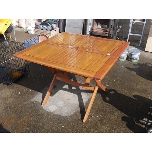 107 - HARDWOOD GARDEN TABLE