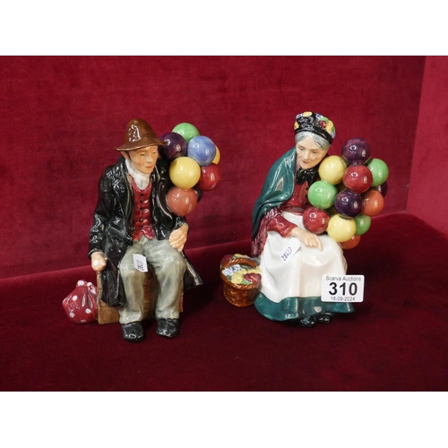 310 - 2 DOULTON BALLOON SELLER ORNAMENTS