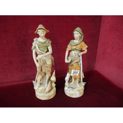 311 - PAIR OF ROYAL DUX FIGURINES