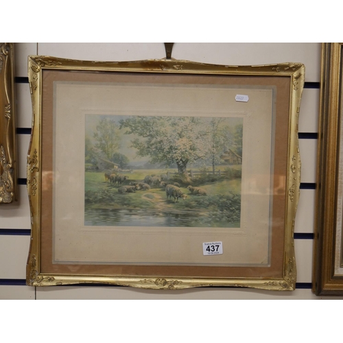 437 - WATERCOLOUR SIGNED CARL WLIPPE