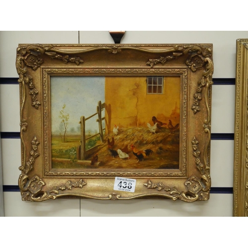 438 - GILT FRAMED OIL PAINTING SIGNED