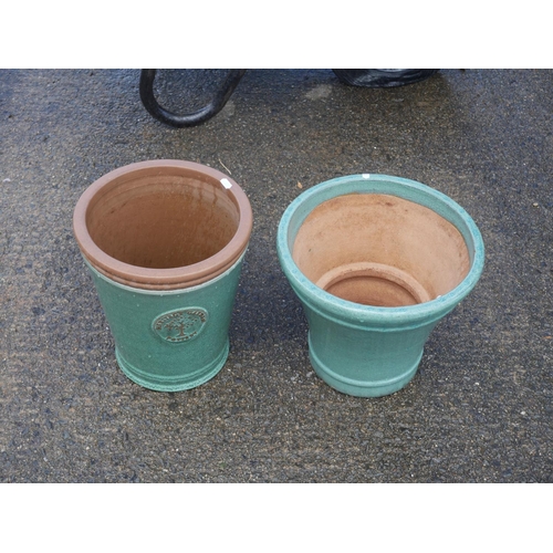 78 - 2 GLAZED PLANTERS