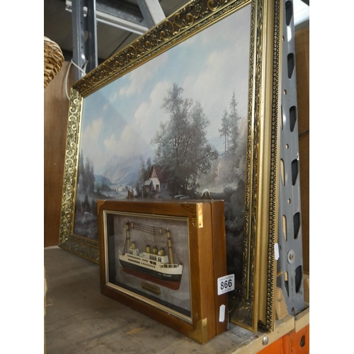 866 - FRAMED PRINT & KEY BOX