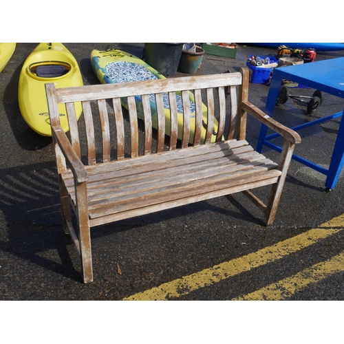 96 - HARDWOOD GARDEN BENCH