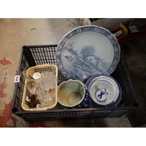 848 - CRATE OF MIXED CERAMICS