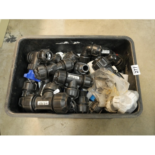 277 - BOX OF POLY PIPE FITTINGS