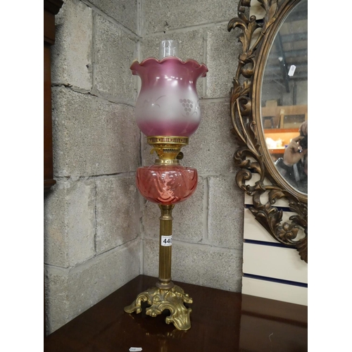 440 - RUBY OIL LAMP