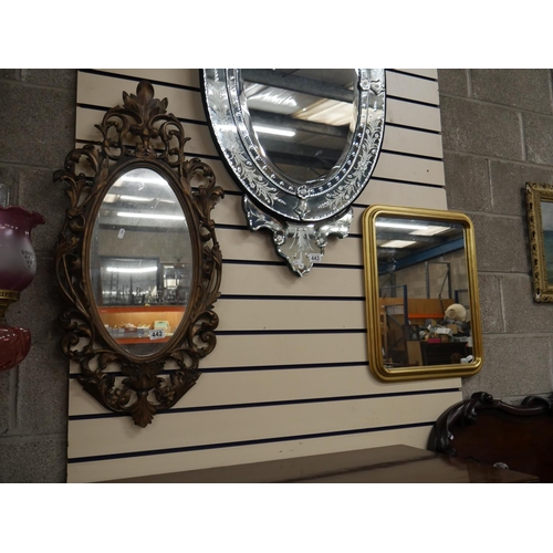 442 - 2 GILT FRAMED MIRRORS