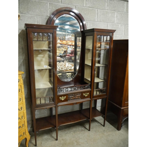 476 - EDWARDIAN DISPLAY CABINET