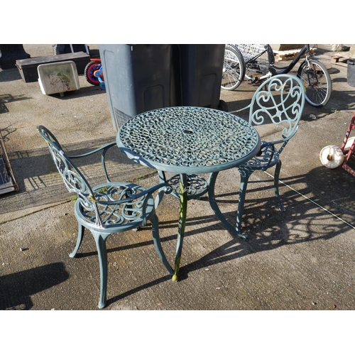 68 - GARDEN TABLE & 2 CHAIRS