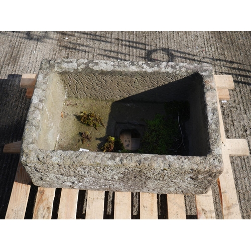 98 - STONE TROUGH WITH DRAINAGE HOLE IN BASE