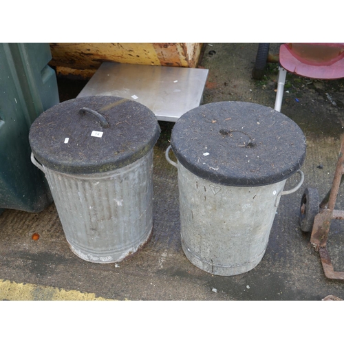 14 - 2 GALVANIZED BINS