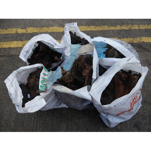 16 - 6 BAGS OF BOG OAK