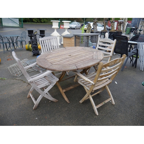 69 - ALEXANDER ROSE TABLE WITH 2 CHAIRS PLUS 2 OTHER SIMILAR CHAIRS