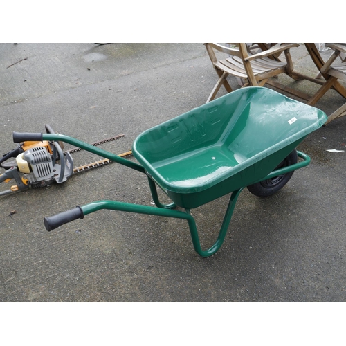 80 - GREEN WHEELBARROW