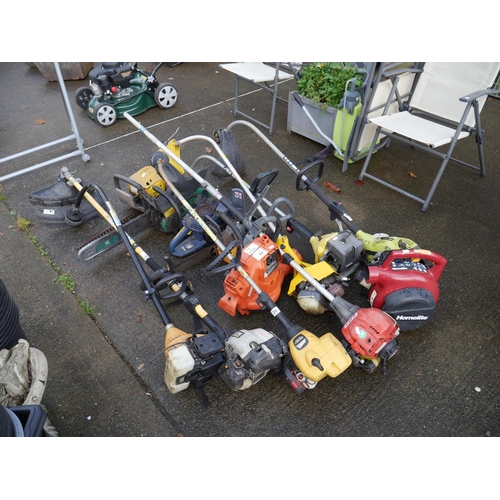 88 - LOT OF STRIMMERS & CHAINSAWS FOR PARTS OR REPAIRS