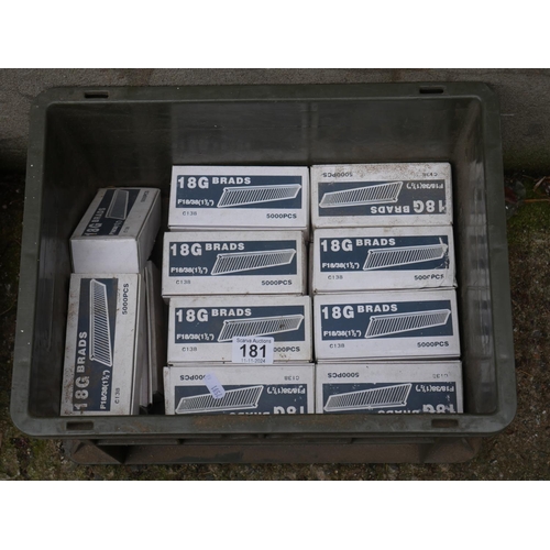 181 - BOX OF AIR NAILER NAILS