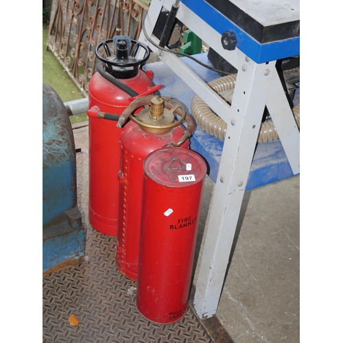 197 - 3 VINTAGE FIRE EXTINGUISHES