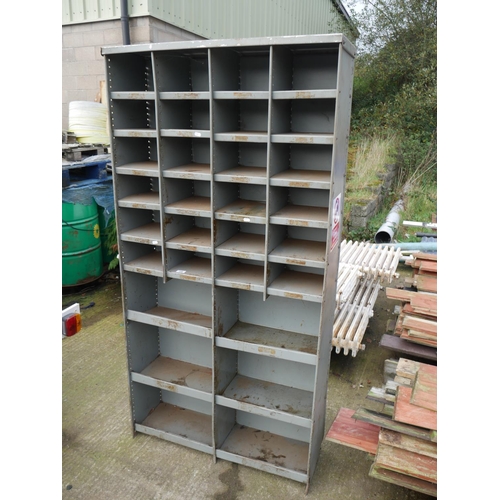 20 - METAL PIGEON HOLE CABINET