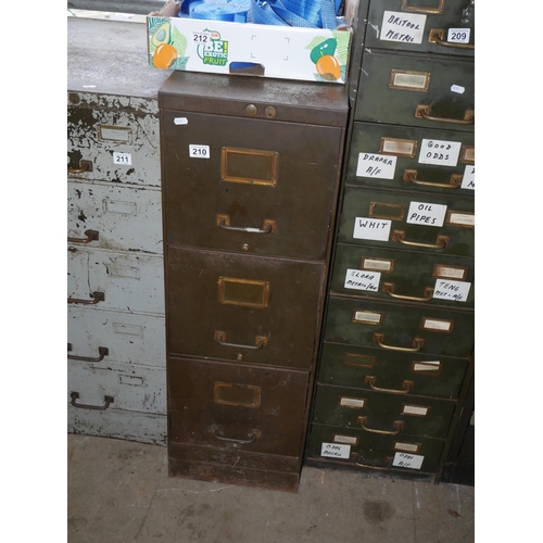 210 - 3 DRAWER STEEL CABINET