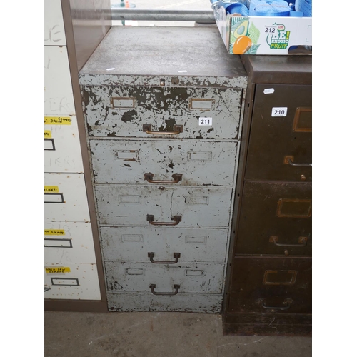 211 - 5 DRAWER STEEL CABINET