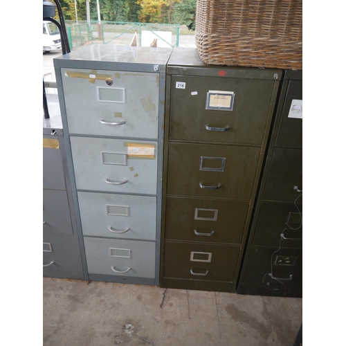 216 - 2 METAL FILING CABINETS