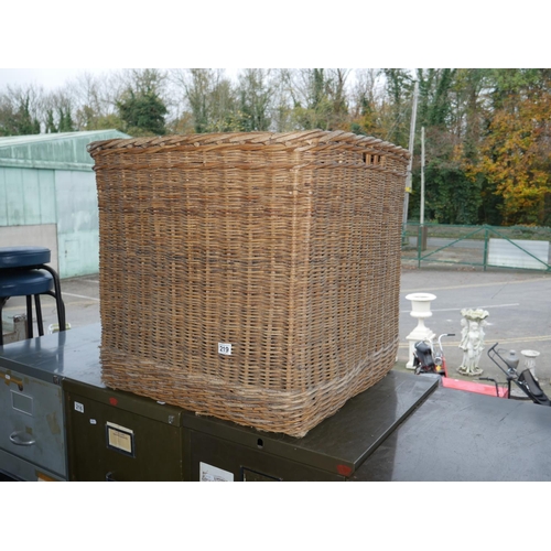 219 - LARGE WICKER BASKET