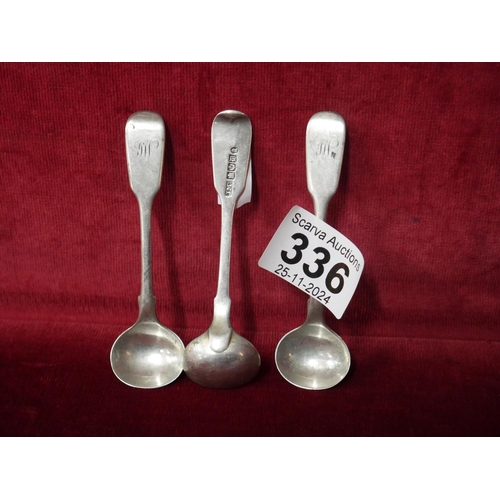 336 - 3 SILVER TEASPOONS