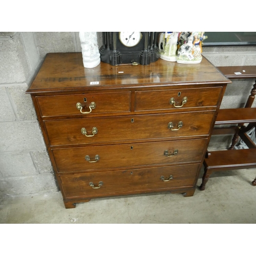 494 - GEORGIAN 2 OVER 3 CHEST OF DRAWERS