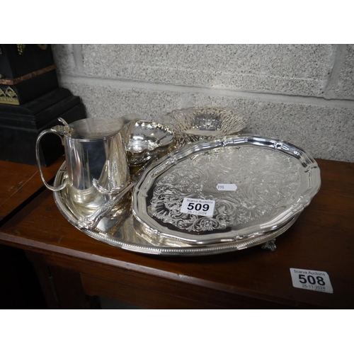 509 - LOT OF SILVER PLATE