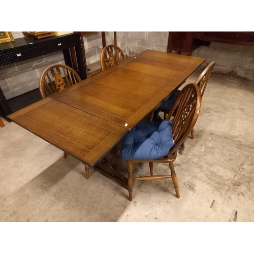 564 - DRAW LEAF TABLE & 4 CHAIRS