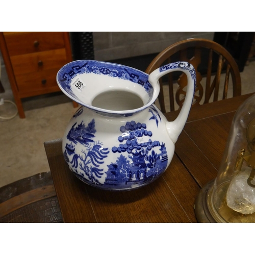 566 - BLUE & WHITE JUG