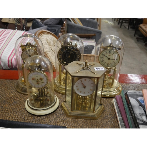 595 - 5 ANNIVERSARY CLOCKS