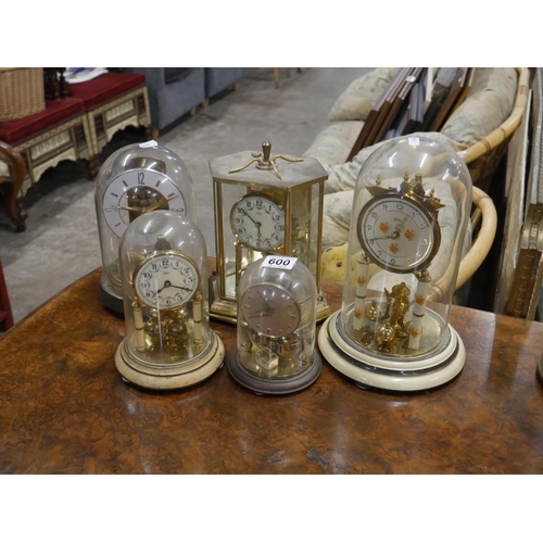 600 - 5 ANNIVERSARY CLOCKS