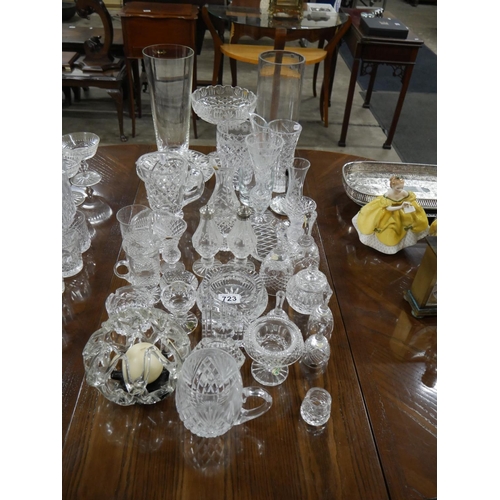 723 - LARGE LOT OF CUT GLASS