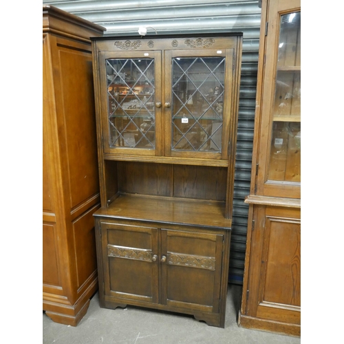 760 - OAK DISPLAY CABINET