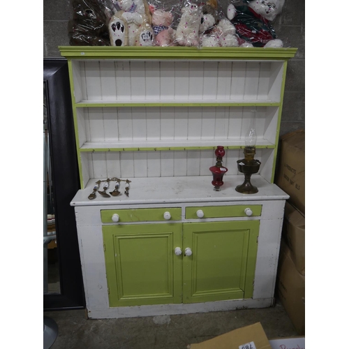 776 - ANTIQUE PAINTED PINE DRESSER