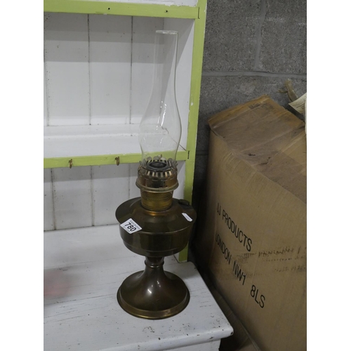 780 - BRASS OIL LAMP