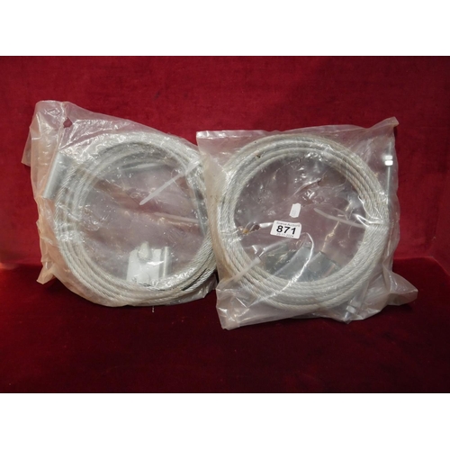 871 - 2 STAINLESS STEEL CABLES