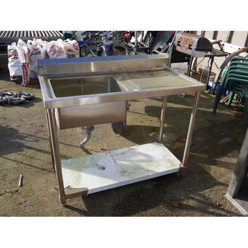 59 - STAINLESS STEEL SINK UNIT