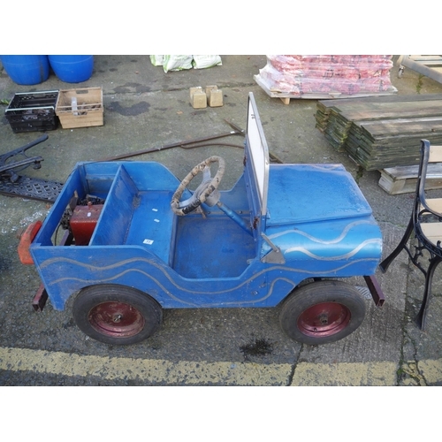 77 - HOMEMADE CHILDS JEEP FITTED WITH LAWNMOWER ENGINE - NOT RUNNING RECENTLY