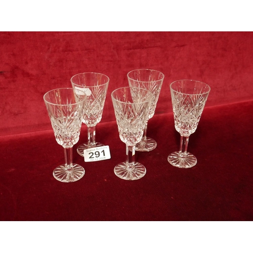 291 - 5 WATERFORD PORT GLASSES