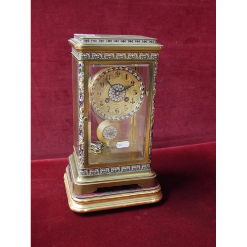 312 - 19TH C. CLOISONNE CLOCK