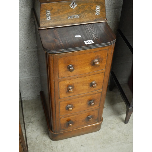 455 - VICTORIAN ONE DOOR SIDE CABINET