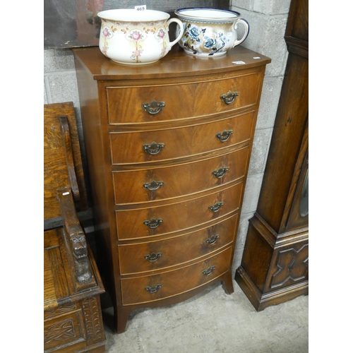 470 - GEORGIAN STYLE MAHOGANY TALL BOY CHEST