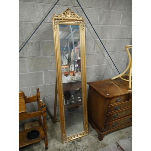 497 - GILT CHEVAL MIRROR