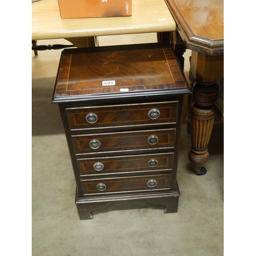 691 - INLAID CHEST OF DRAWERS