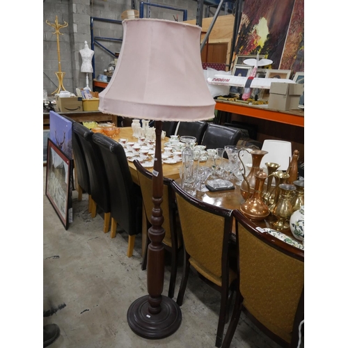 696 - MAHOGANY STANDARD LAMP